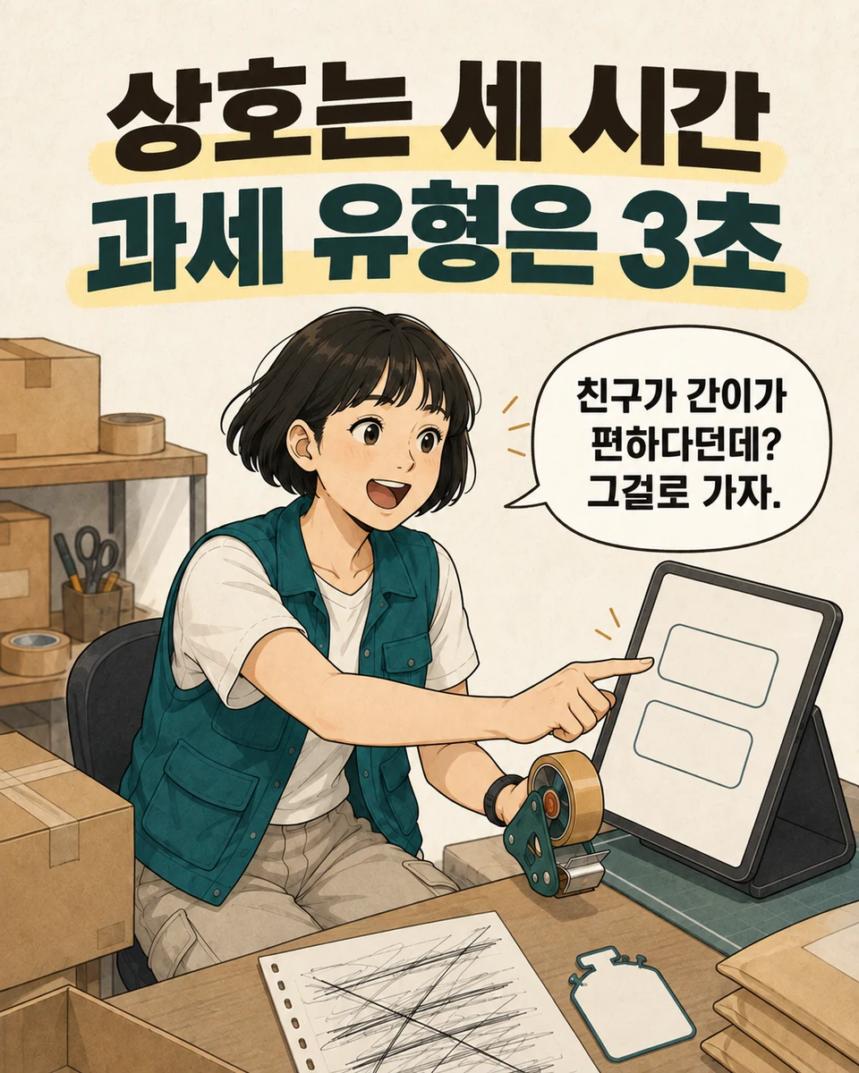 상호는 세 시간, 과세 유형은 3초