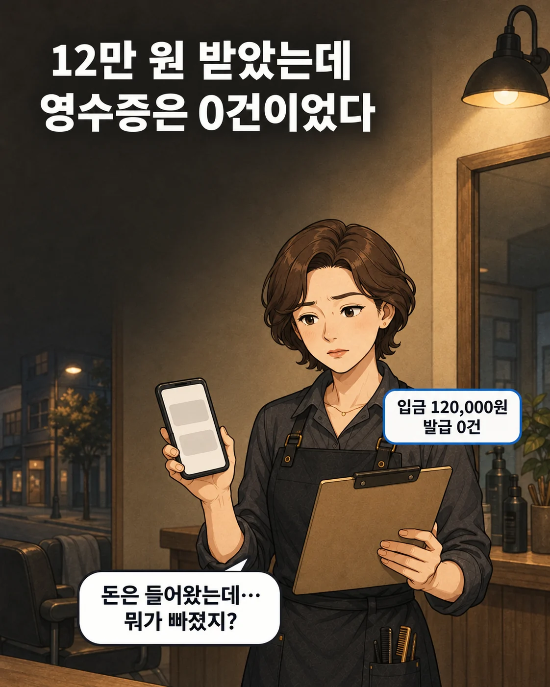 12만 원 받았는데 영수증은 0건이었다