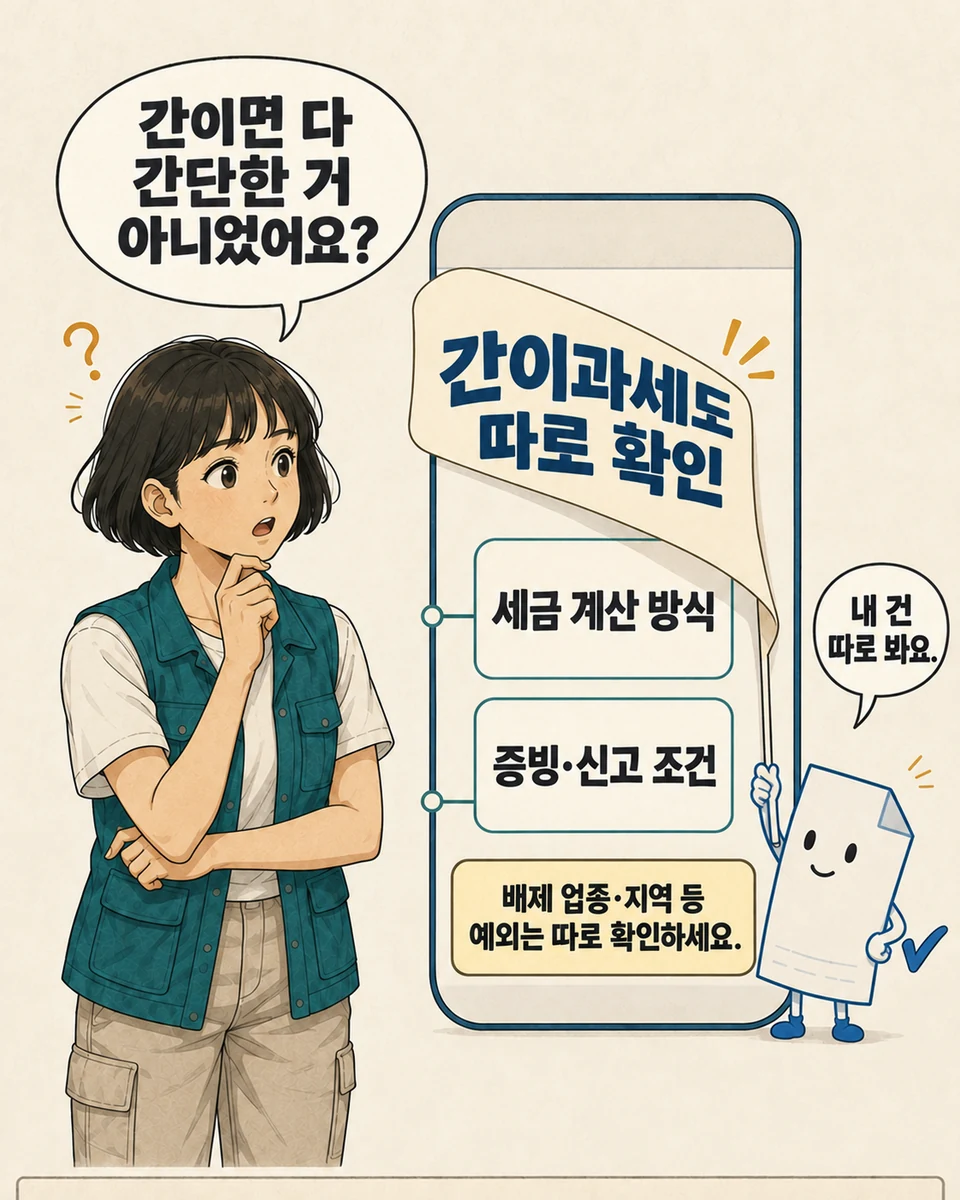 간이과세를 선택할 때 계산 방식과 증빙 조건을 따로 확인하는 박쇼핑